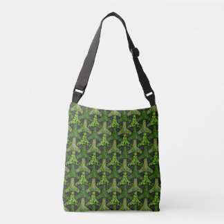 Geometrische tesselatie van bismon moss crossbody tas