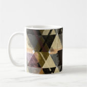  geometrische textuur - Abstracte driehoek Koffiemok (Links)