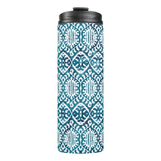 Geometrische textuur herhaalt een creatief modern thermosbeker (Voorkant)