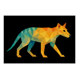 Geometrische thylacine - polygonale kunst van de T Perfect Poster