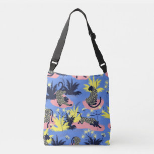 Geometrische tijger, luipaard: kinderpatroon. crossbody tas