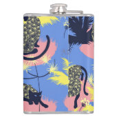 Geometrische tijger, luipaard: kinderpatroon. heupfles (Achterkant)