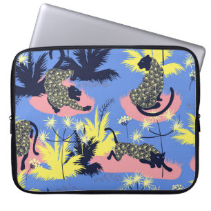 Geometrische tijger, luipaard: kinderpatroon. laptop sleeve