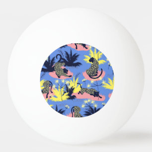 Geometrische tijger, luipaard: kinderpatroon. pingpongbal