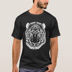 Geometrische tijgerkop t-shirt