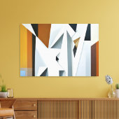 Geometrische Toon Canvas Afdruk (Insitu (Woonkamer))