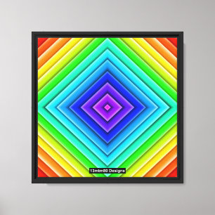 Geometrische topografie (enkel) - Canvasprint Canvas Afdruk