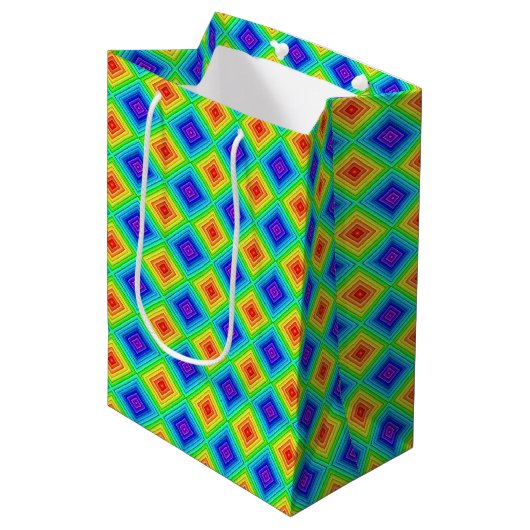 Geometrische topografie - Gift Bag Medium Cadeauzakje (Voorkant Gekanteld)
