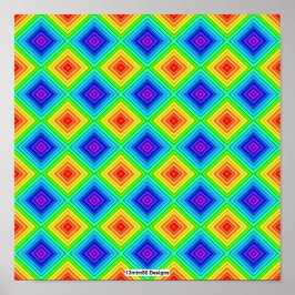 Geometrische topografie (patroon) - Posterprint Poster