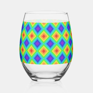 Geometrische topografie - steeloze wijnglas zonder voet