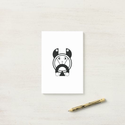 Geometrische Tora Tiger Post-it® Notes (Op bureau)