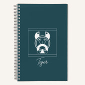 Geometrische Tora Tiger Zodiac Notitieboek (Voorkant)