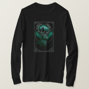 geometrische trap met bosgewei ALLEEN ZWART T-shirt