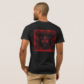 Geometrische trends rood t-shirt (Achterkant volledig)