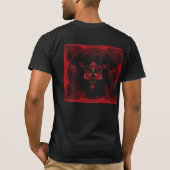 Geometrische trends rood t-shirt (Achterkant)