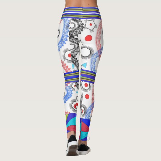 Geometrische trendy new2023 van de Halloween leggi Leggings (Achterkant)