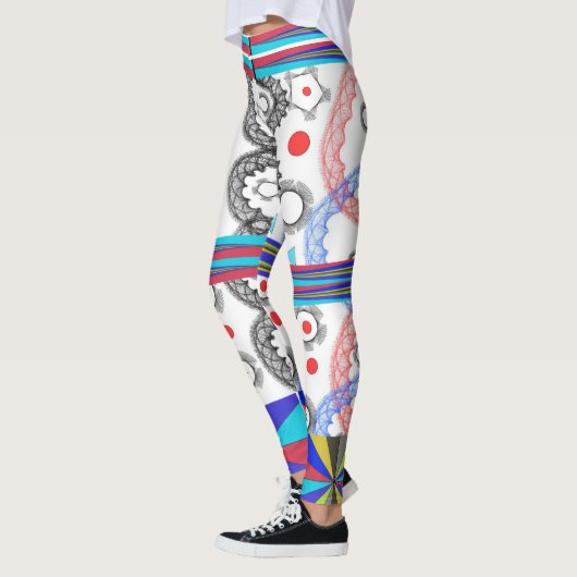Geometrische trendy new2023 van de Halloween leggi Leggings (Links)