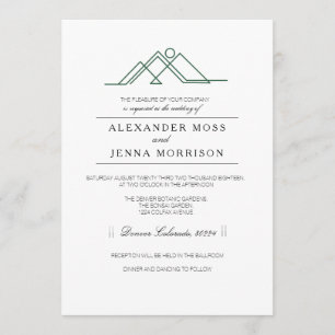 Geometrische Tribal Mountain   Groen Blauw Kaart