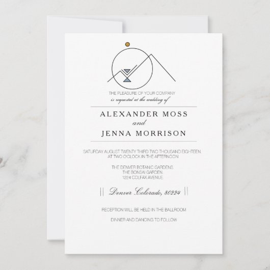 Geometrische Tribal Mountain | Modern  Kaart (Voorkant)