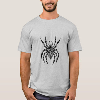 Geometrische Tribal Spider - Minimalistische Zwart T-shirt
