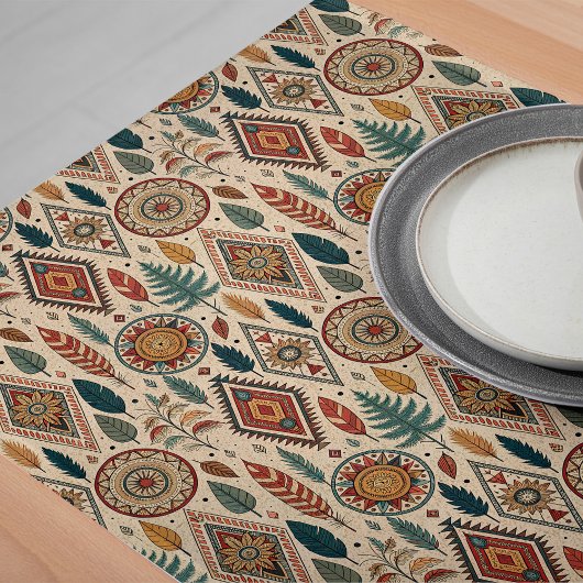 Geometrische Tribal Table Runner Etnische Home Dec Lange Tafelloper