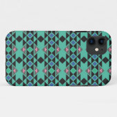 Geometrische tribale aztec en hipster blauwgroen p Case-Mate iPhone case (Achterkant (horizontaal))