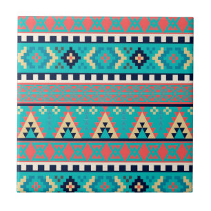 Geometrische tribale bergtoppen tegeltje