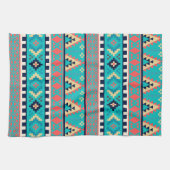 Geometrische tribale bergtoppen theedoek (Horizontaal)