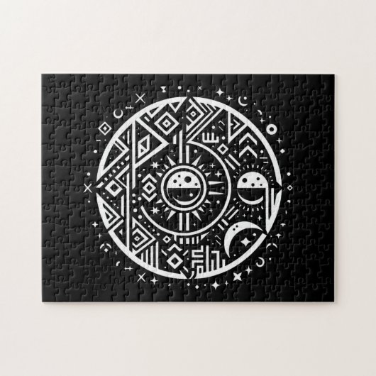  geometrische tribale kunst legpuzzel (Horizontaal)