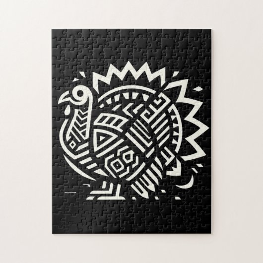  geometrische tribale kunst legpuzzel (Verticaal)