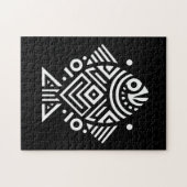 geometrische tribale kunst legpuzzel (Horizontaal)