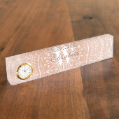 Geometrische tribale mandala naambordje (Zijkant)