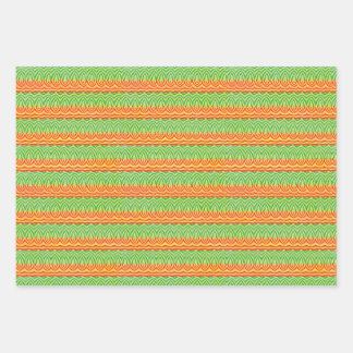 Geometrische Tribale Retro Midden-Eeuwse Patroon Inpakpapier Vel