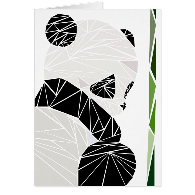 Geometrische trieste panda (Voorkant)