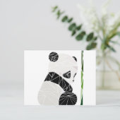 Geometrische trieste panda briefkaart (Staand voorkant)