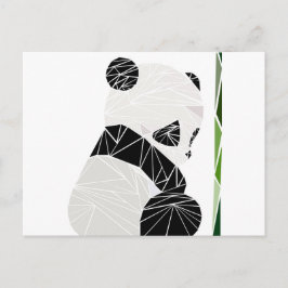 Geometrische trieste panda briefkaart