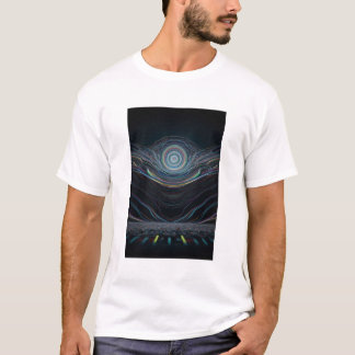 Geometrische trip glitch kleurrijk T-shirt