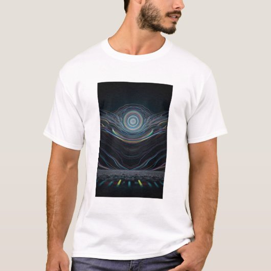 Geometrische trip glitch kleurrijk T-shirt (Voorkant)