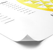 Geometrische Tropische anananasgordel Poster (Hoek)