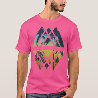 Geometrische tropische beach t-shirt