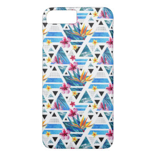 Geometrische tropische bloemen Case-Mate iPhone case