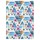 Geometrische tropische bloemen klembord (Achterkant)