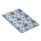 Geometrische tropische bloemen notitieboek (Rechterzijde)