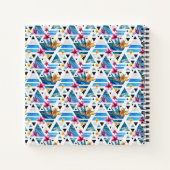 Geometrische tropische bloemen notitieboek (Achterkant)