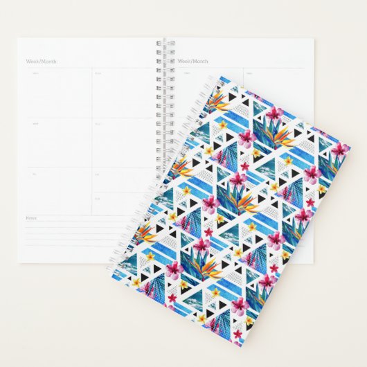 Geometrische tropische bloemen planner (Display)