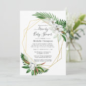 Geometrische Tropische Bloemige Zomer Drive By Sho Kaart (Staand voorkant)