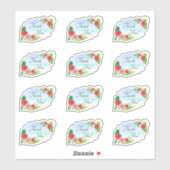 Geometrische tropische Floral WeddingDank je Sticker (Vel)
