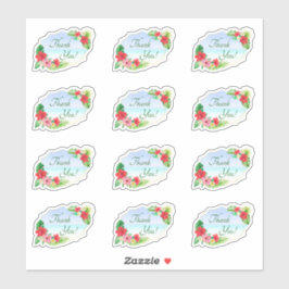 Geometrische tropische Floral WeddingDank je Sticker