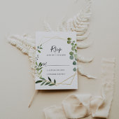 Geometrische tropische groene bladeren Spaans RSVP