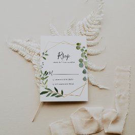 Geometrische tropische groene bladeren Spaans RSVP